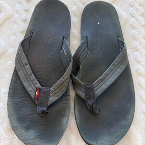 Rainbow Men's Dark Gray Flip Flops